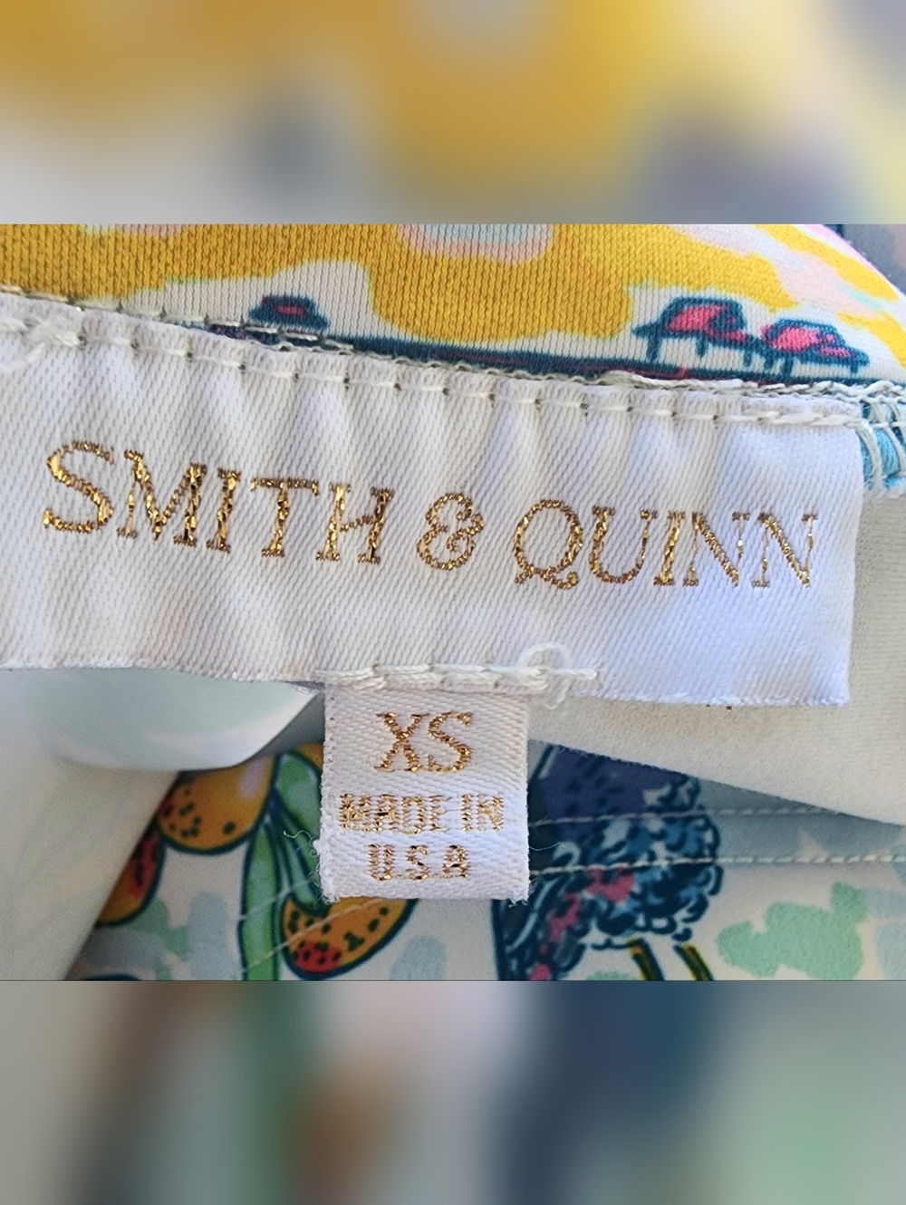 Smith & Quinn Sleeveless Light Blue Tropical Print Dress. - Picture 8 of 11